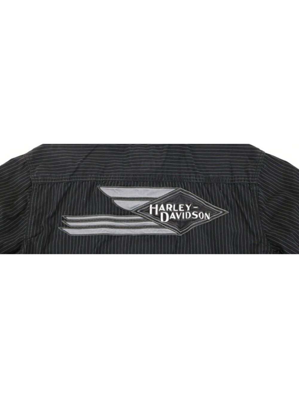 harley davidson shirt XL black gray SS short sleeve pinstripe Flying Diamond bar